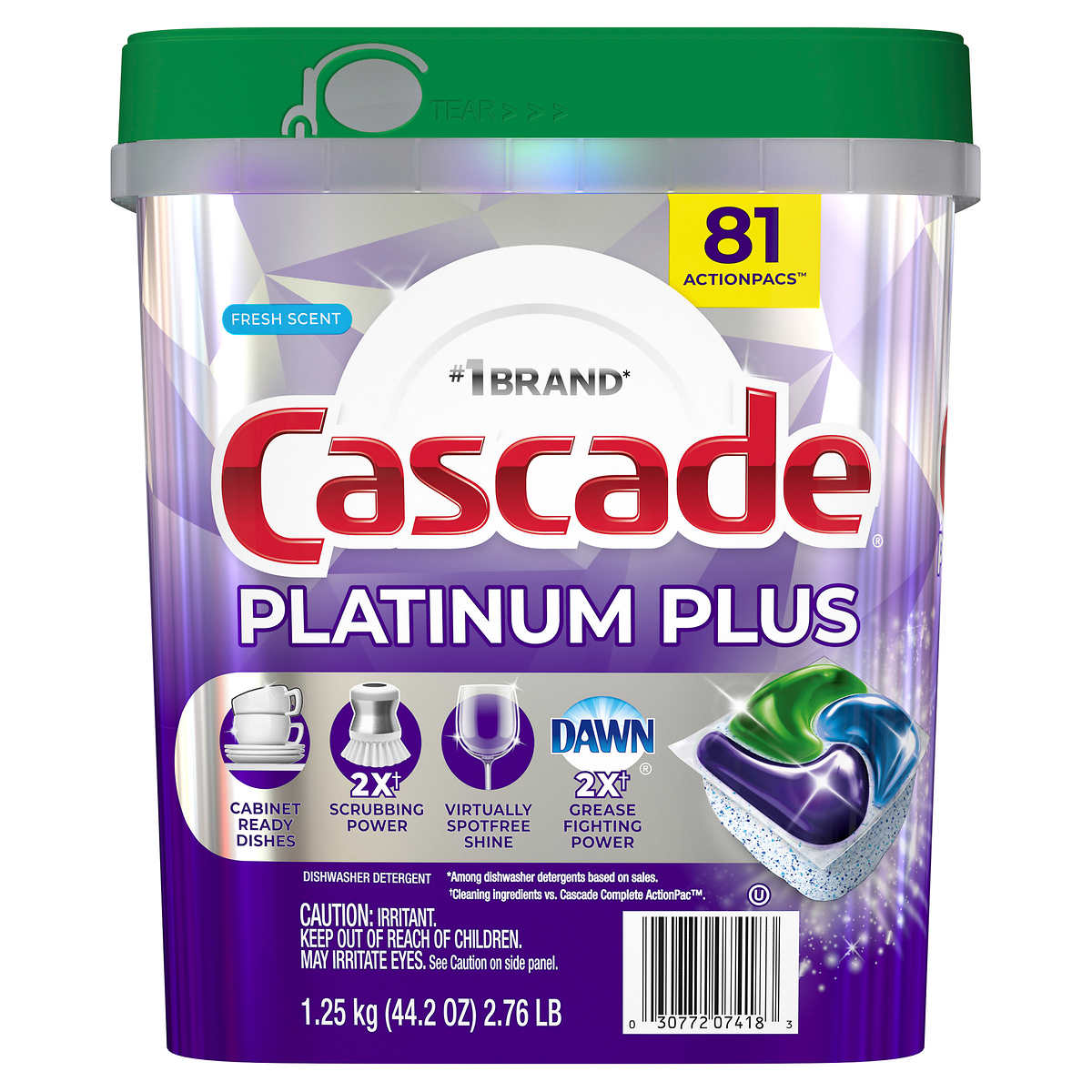 WHOLESALE Cascade Platinum Plus ActionPacs Dishwasher Detergent Pods - 2  ct. - Weiner's LTD