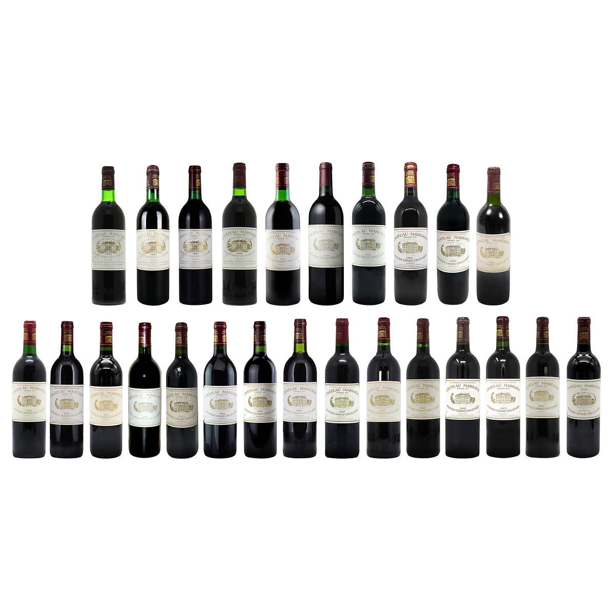 Chateau Margaux 1979-2005 25 Bottle Vertical Collector's Set (Excl. 2000 &  2001), 750 ml CA ONLY (PRE-SALE)