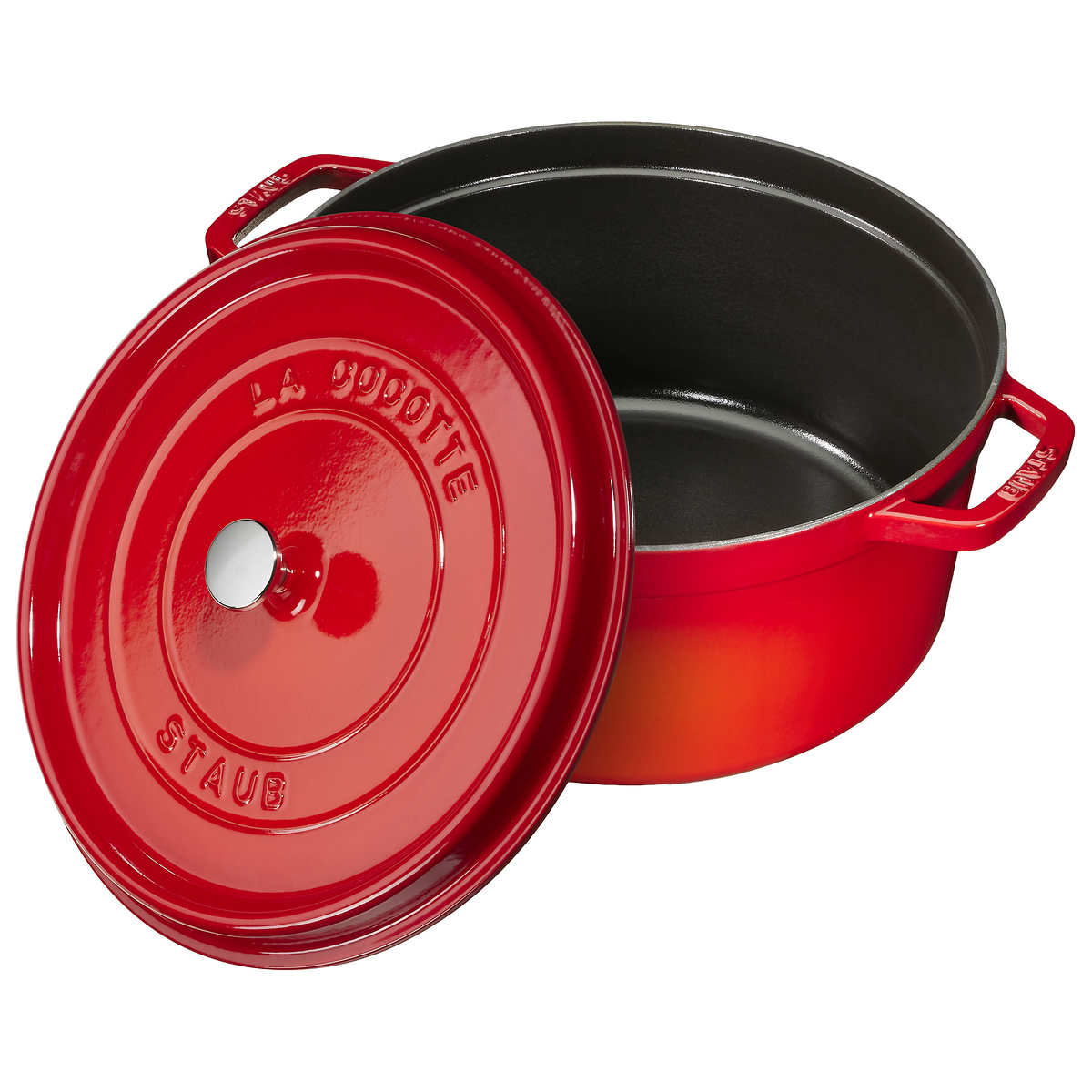 Staub Cast Iron Round Cocotte, Dutch Oven, 9-quart, serves 9-10