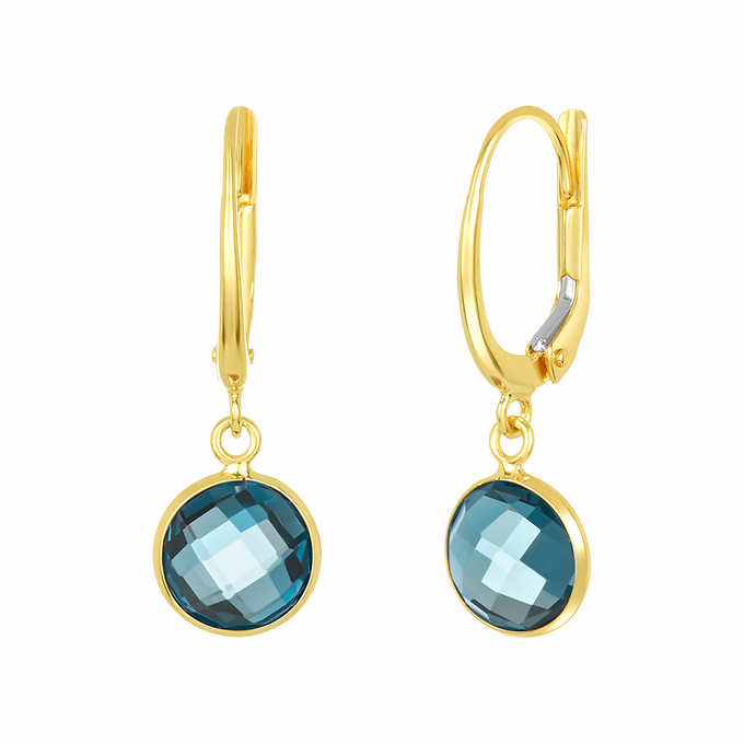 Blue topaz store earrings costco