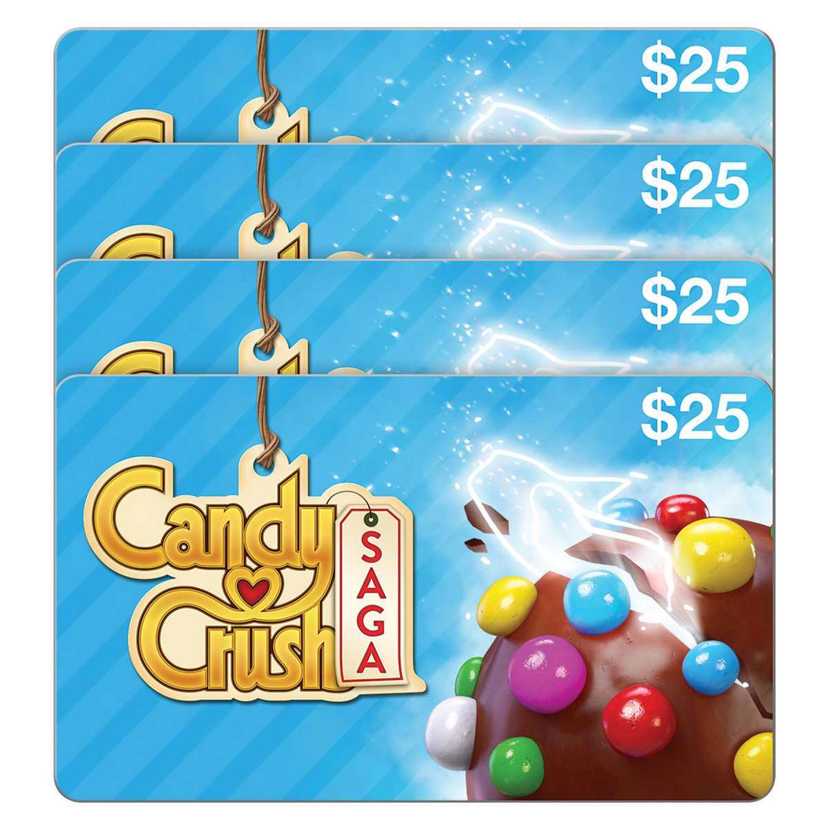 Candy Crush 4 x $25 Digital Gift Cards