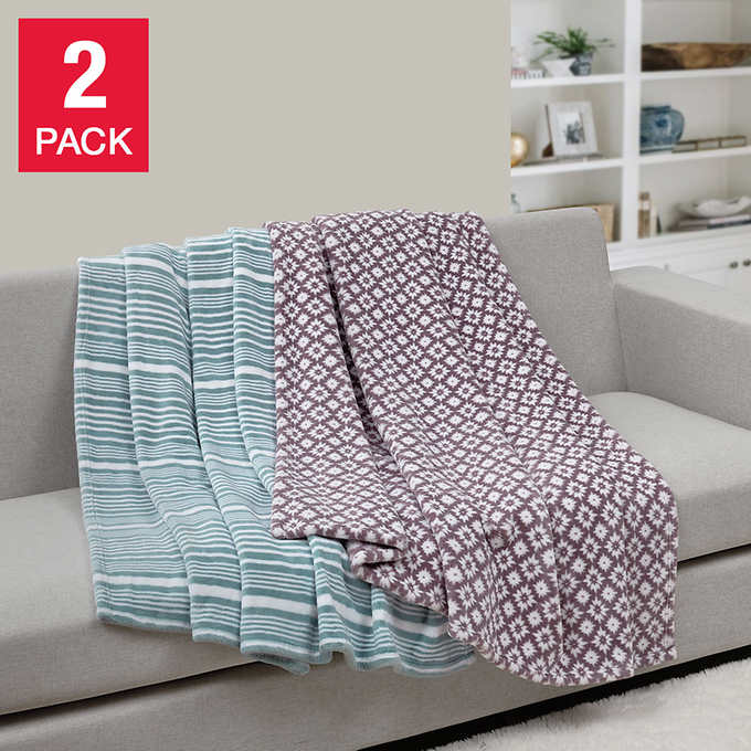 Casual Living Plush Throw, 2-pack