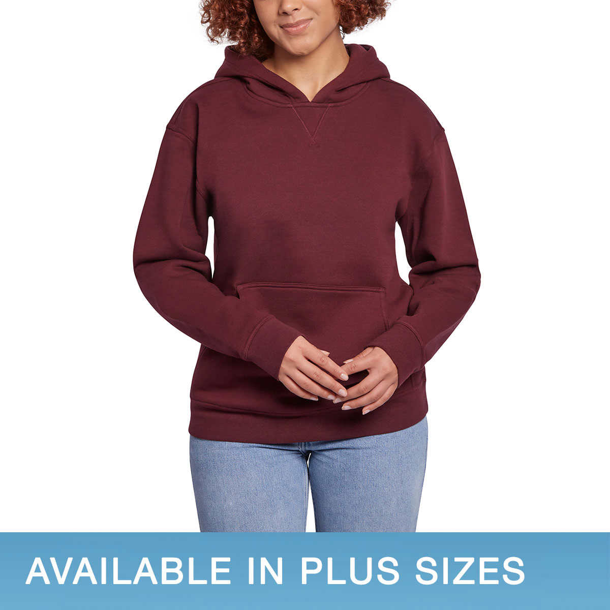 Plus Size Solid Zip Hoodie Sweatshirt Pants Set Women's Plus