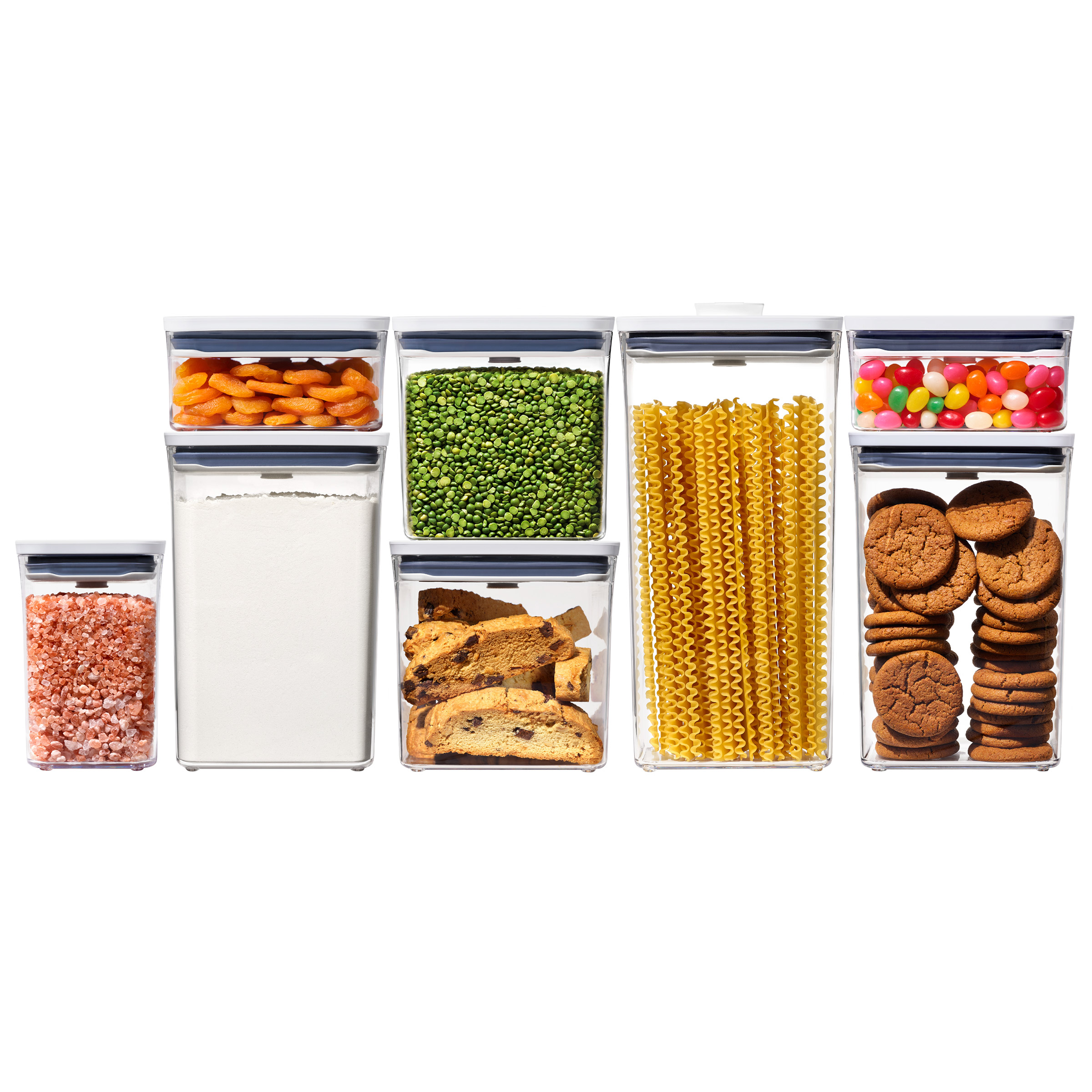 OXO Softworks POP Food Storage Containers, Set of 8, Airtight, Dishwasher Safe