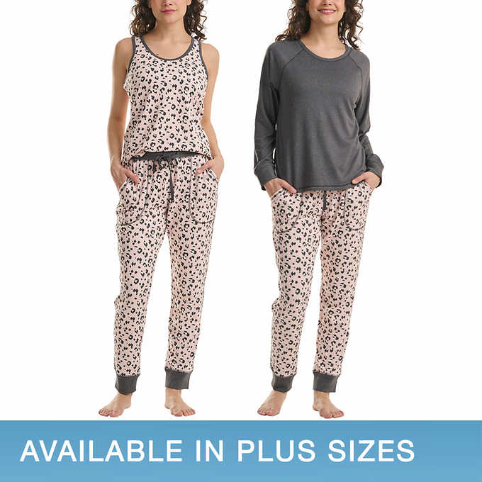 Mrat Pajama Sets 2 Piece Loungewear Outfits Ladies Fashion Print Sets Wear  Lounge Wear Pocket Home Sleep Set Tops Pants Matching Pajama Set Loungewear