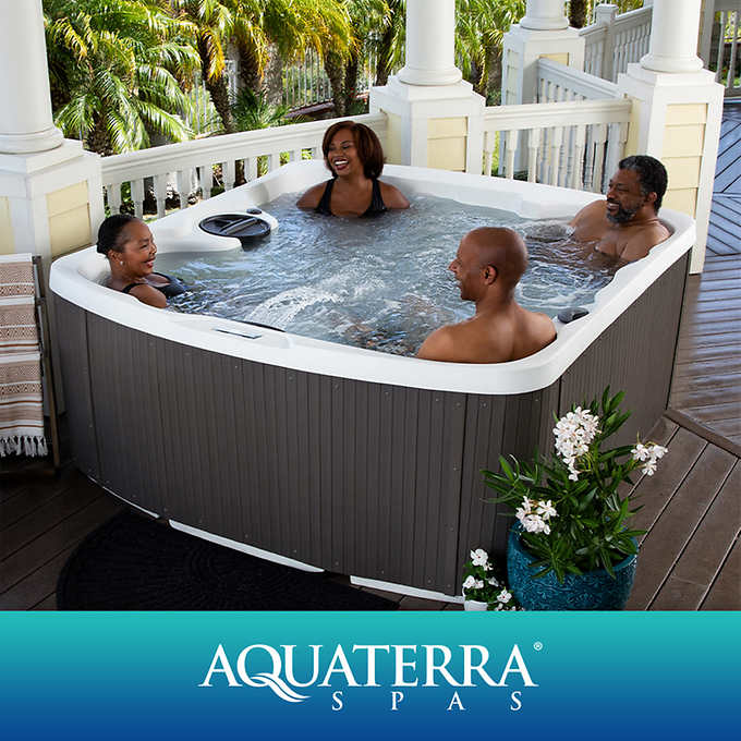 luxury outdoor spa whirlpool massage jets