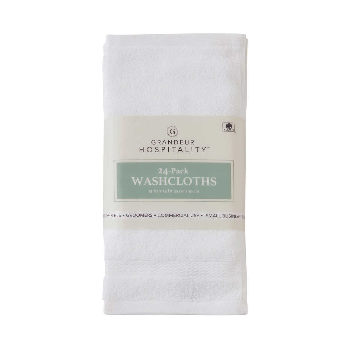 gREEN LIFESTYLE Bulk Washcloths 12x12 50 Pack - Face Towel