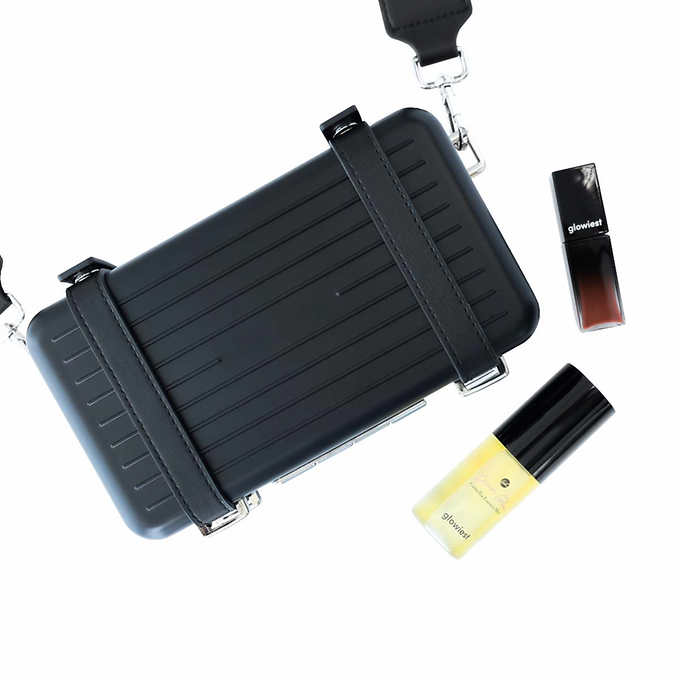 Modern Style Portable Designer Zipper Closure Leather Makeup Bags
