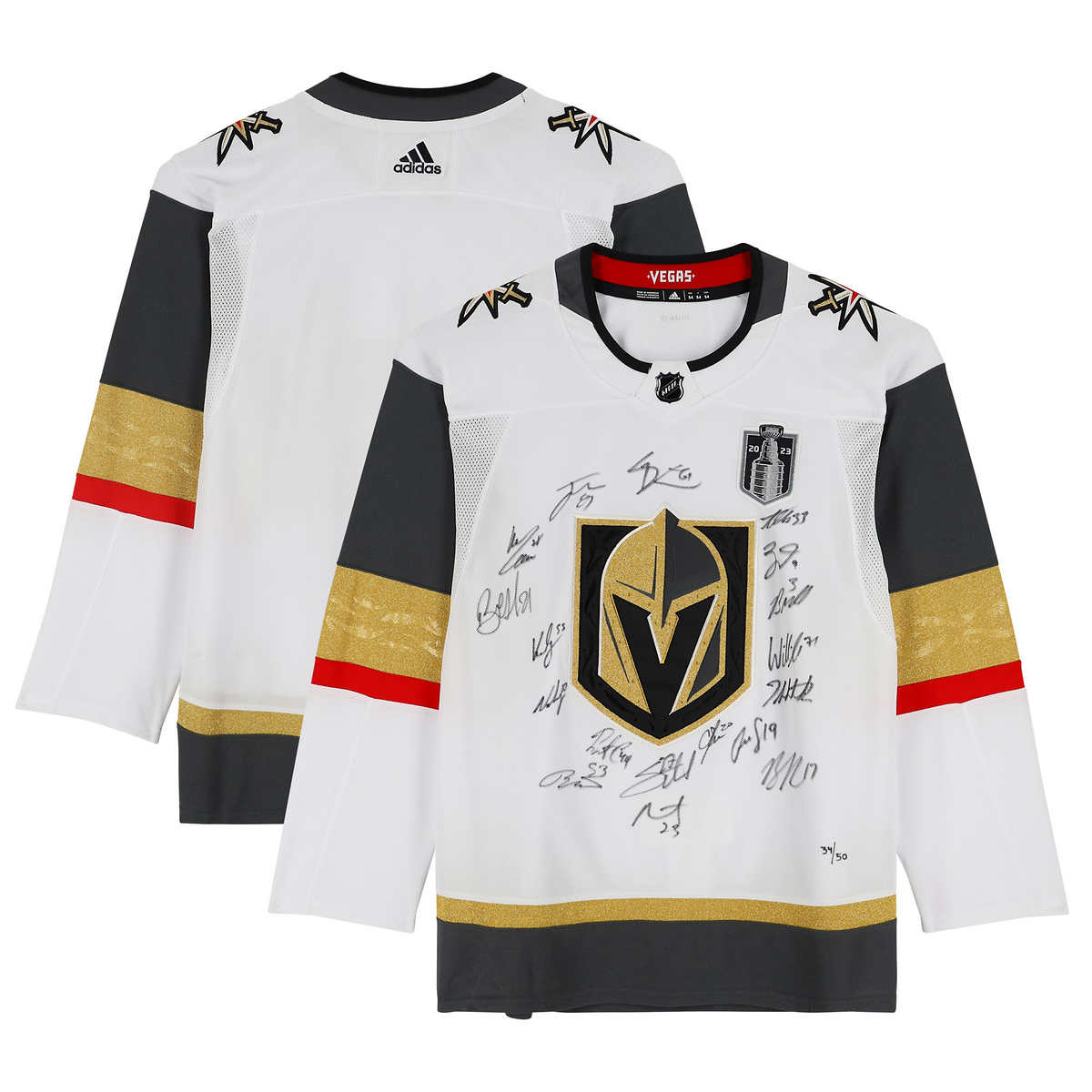 Las Vegas Golden Knights Multi-Signed 2023 White Authentic Jersey (Limited  Edition of 50)