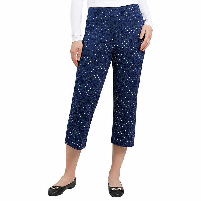 Basic Editions Cotton Cropped Pants for Women