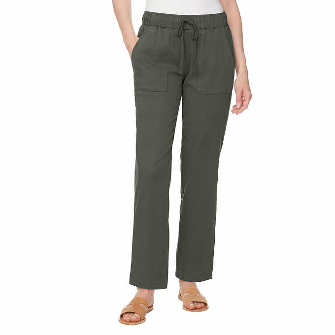 Women's High-Rise Utility Ankle Pants - A New Day Green 16