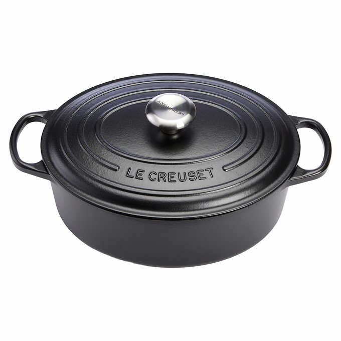 Le Creuset Signature Round 9-Qt. Round White Enameled Cast Iron Dutch Oven  with Lid + Reviews
