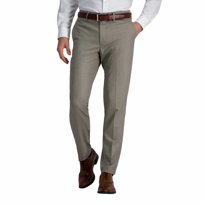 Extra Slim Khaki Stretch Cotton Suit Pant