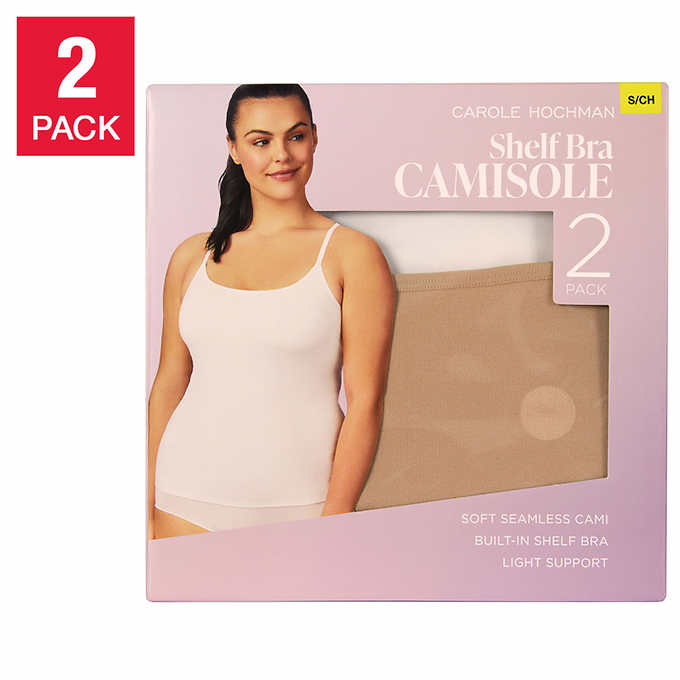 Carole Hochman Ladies' Seamless Shelf Bra Camisole 2-pack