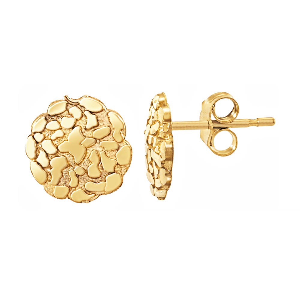 Gold usa hot sale nugget earrings