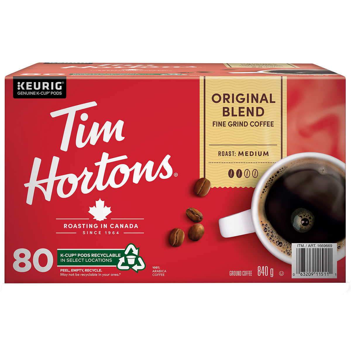K-Cup Tassimo dosettes de café, 14 unités, original – Tim Hortons