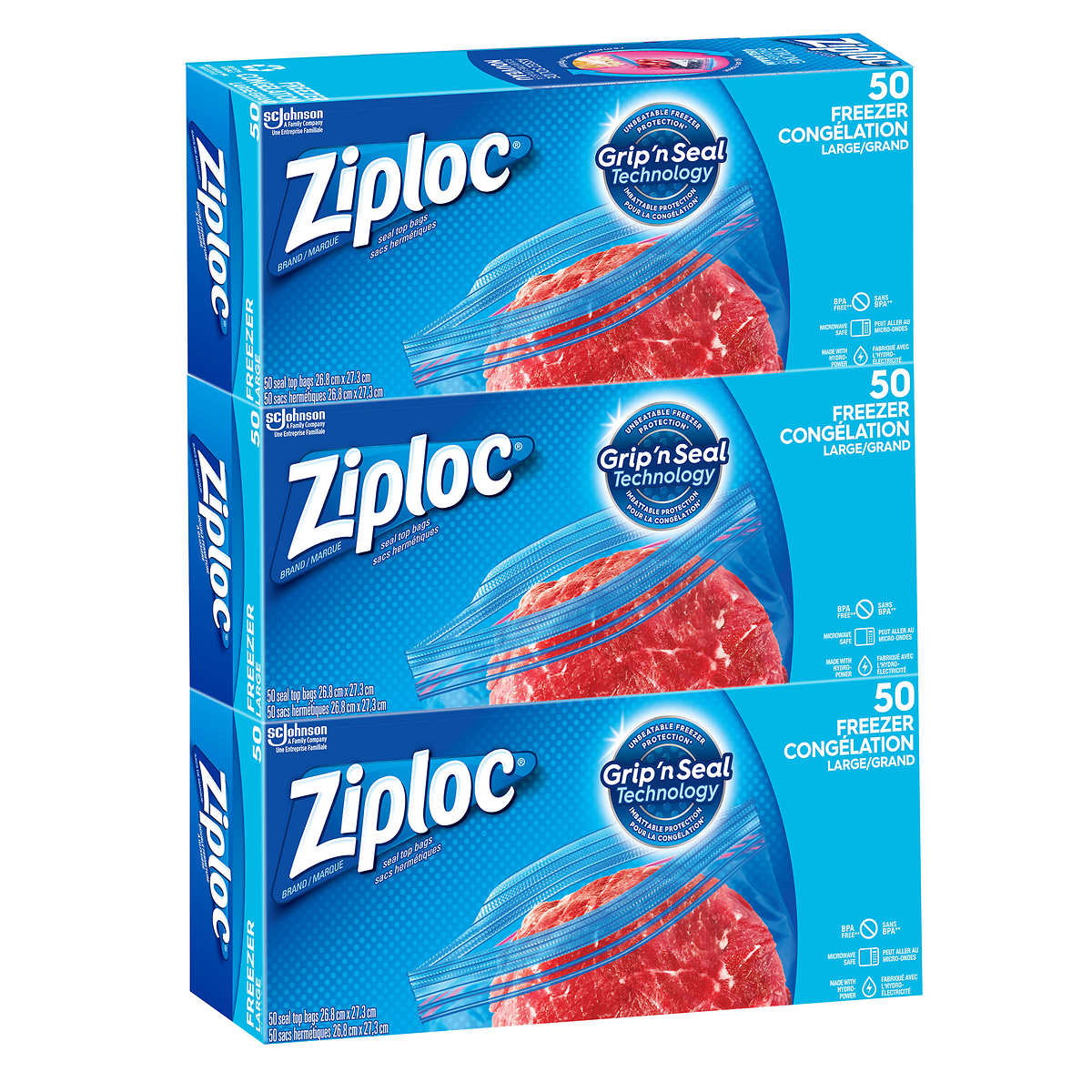Ziploc Stand and Fill Big Bags, XL Big Bags, 4 Count Pack of 3 