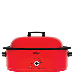 18 Qt. Red Roaster Oven Porcelain Cookwell | NESCO