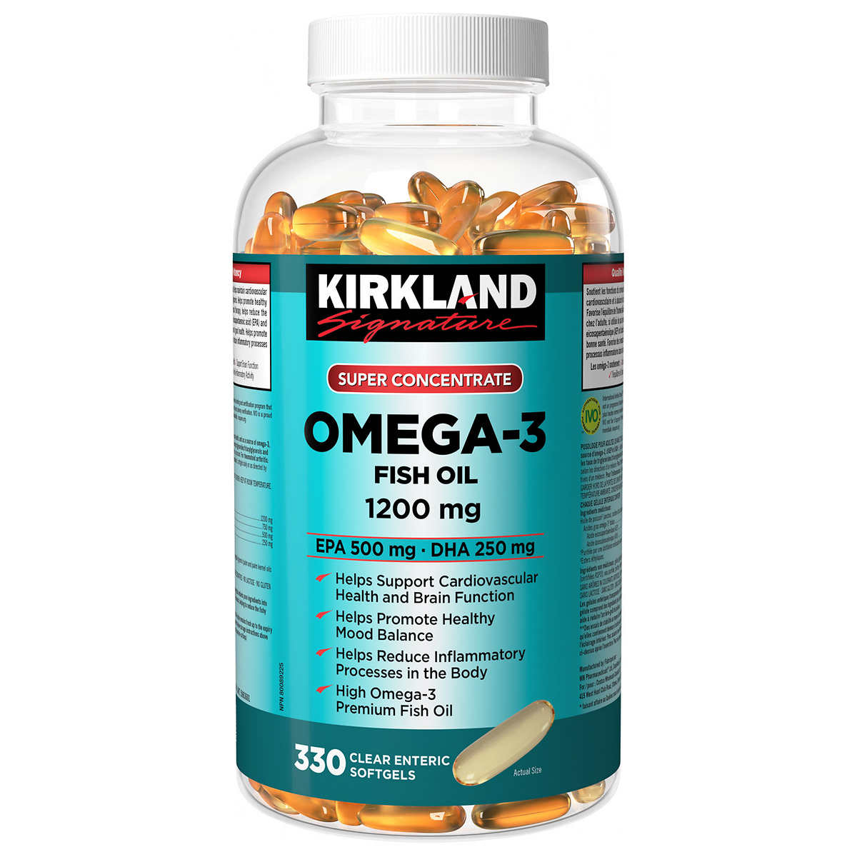 Onderling verbinden fragment Oorzaak Kirkland Signature Super Concentrate Omega-3 Fish Oil, 330 Softgels | Costco