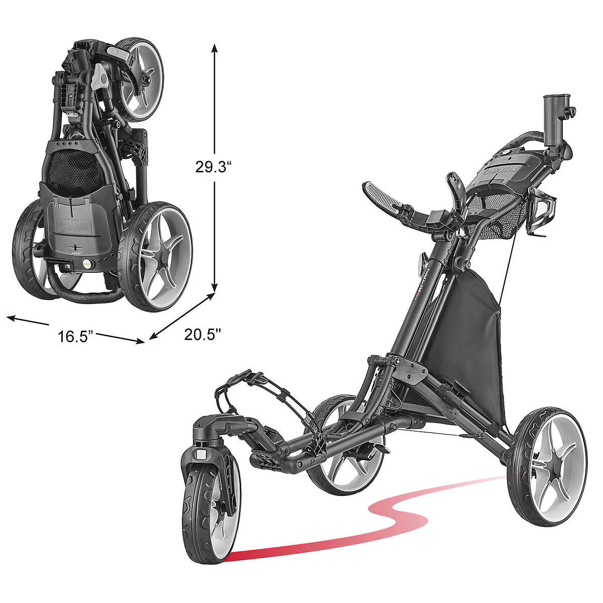 まとめ買い caddytek Caddylite デラックス四つ折りコンパクト 3輪