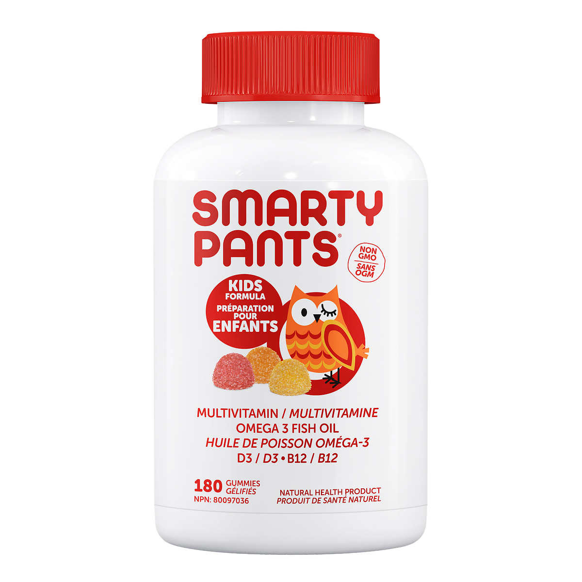 SmartyPants Kids Multivitamin + Omega-3 Fish Oil, 180 Gummies