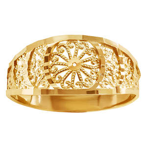 Womens gold filigree on sale rings