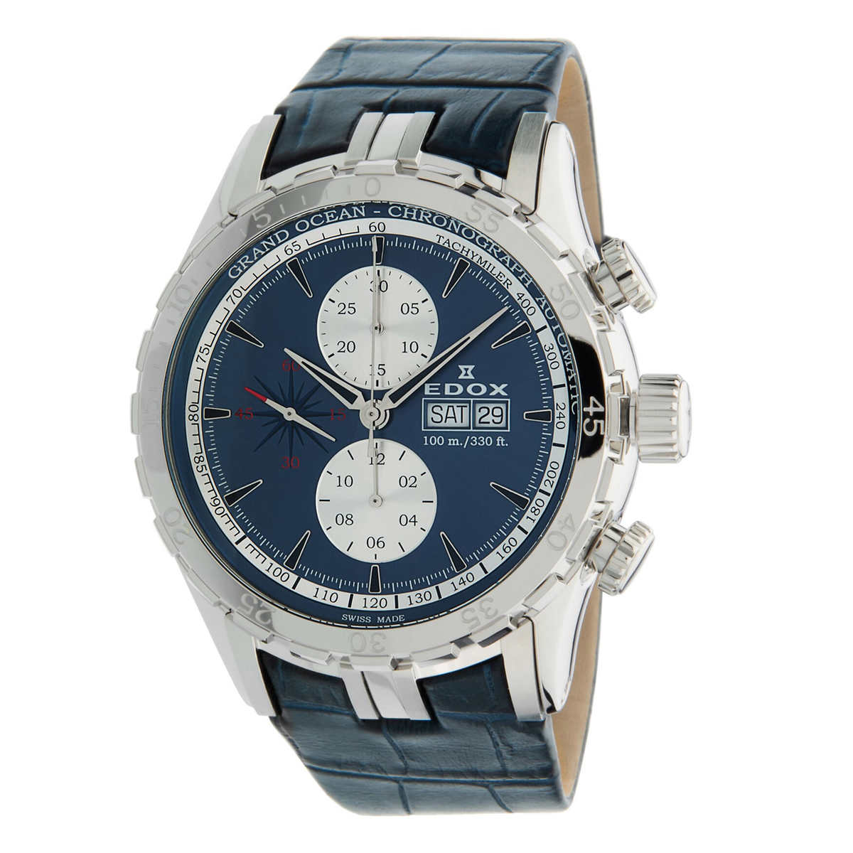 Edox Grand Ocean Blue Dial Men s Chronograph Watch Costco