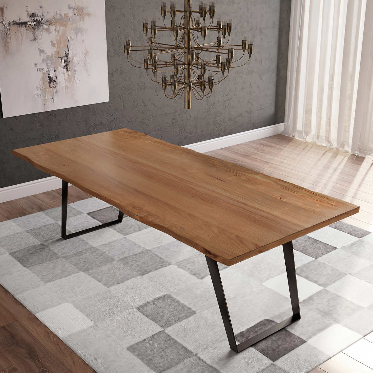 Banff Natural Acacia Live Edge 249 Cm 98 In Dining Table Costco