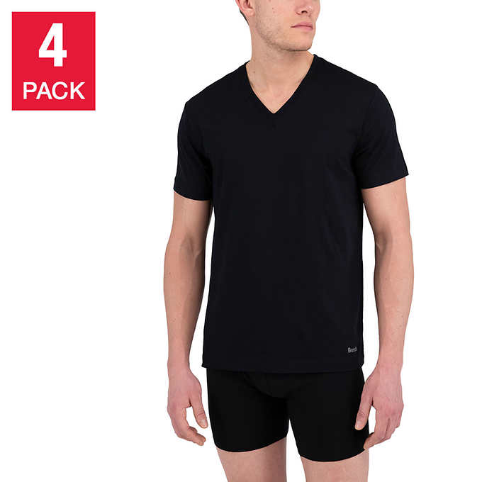 Classic Deep V Neck T Shirt for Men, Quick Dry and High Elastic Low Cut tee  for Casual