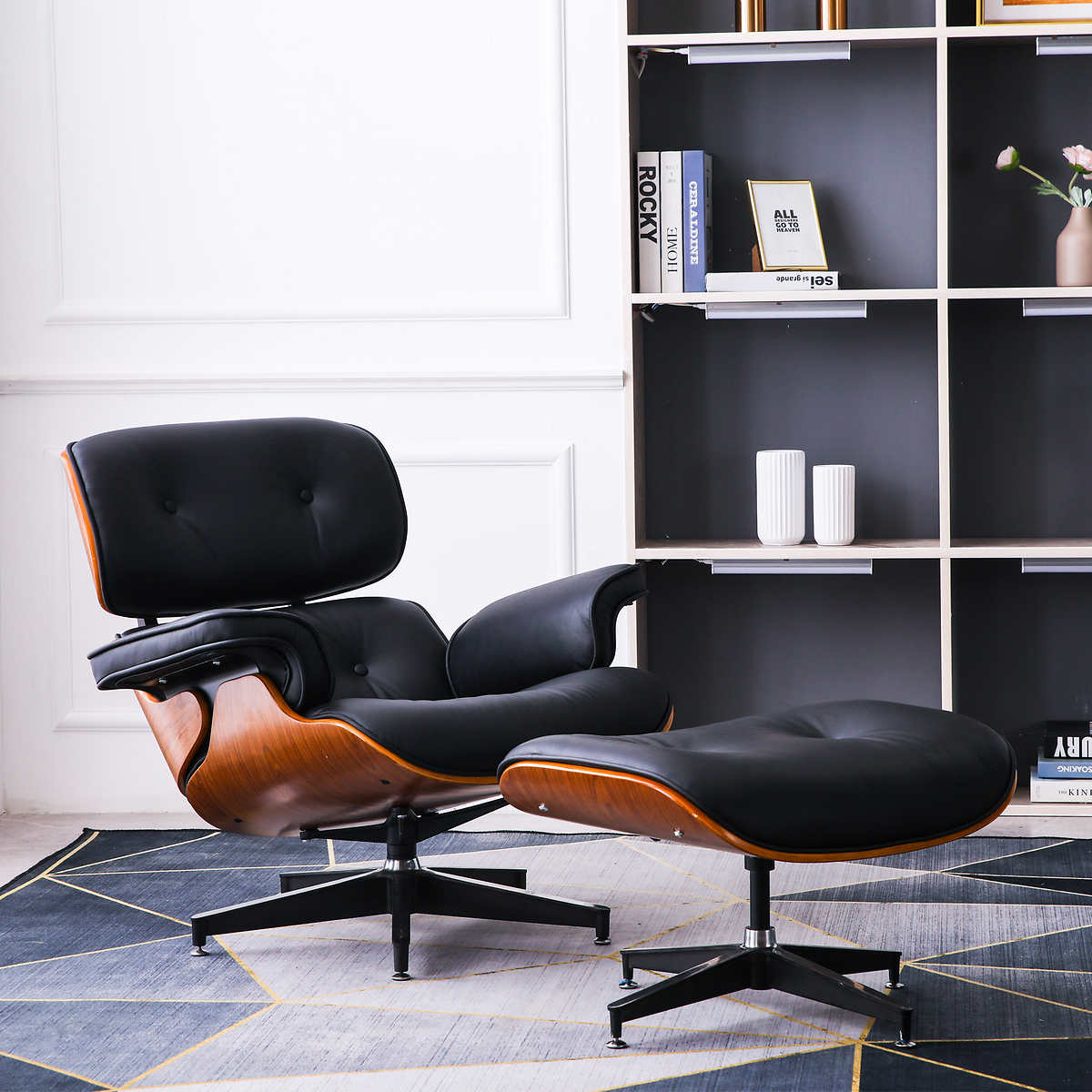 Italian Leather Chair And Ottoman : Amazon Com 1inchome Lounge Chair