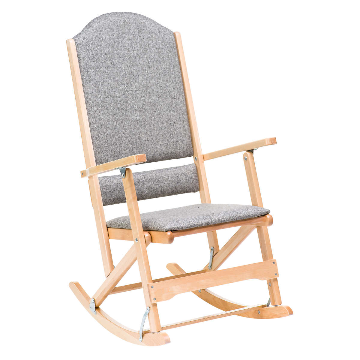 poitras adult folding rocking chair in natural stain wood