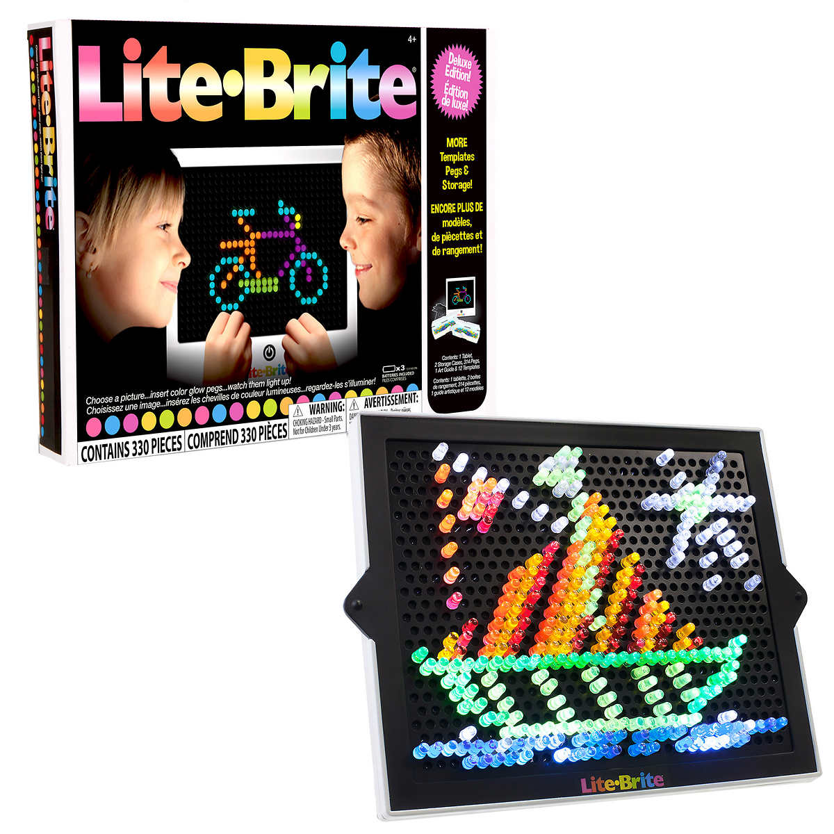 Lite Brite Set of 2 Glow Deluxe Power Board & Accessories 