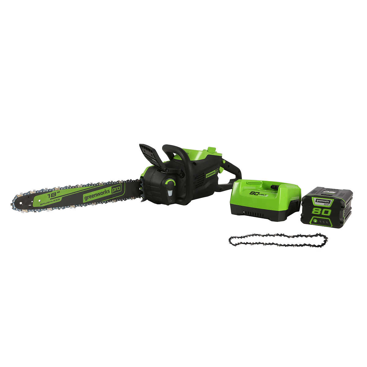 Greenworks Pro 80v 18” 2.0 kw Brushless Chainsaw | Costco