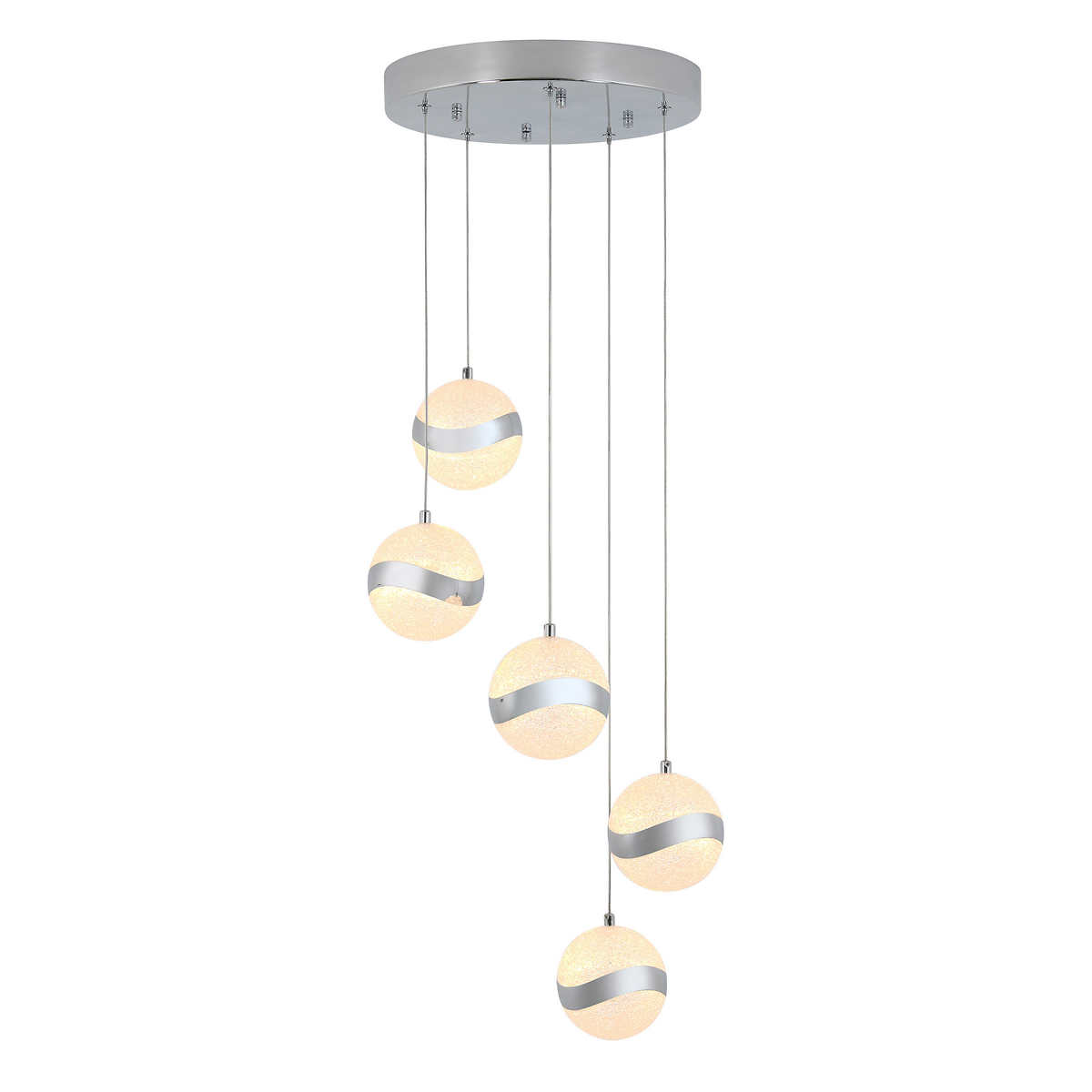 Artika Wavey 5 Light Led Pendant Fixture Costco