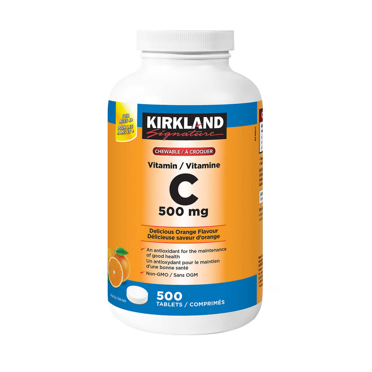 Kirkland Signature Vitamin C 500mg 500 Chewable Tablets Costco