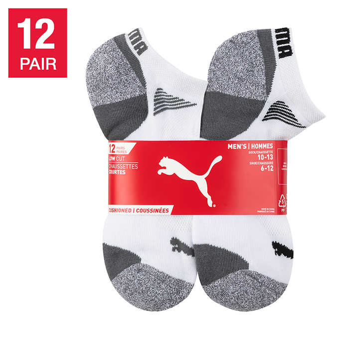 rasguño Mamut fútbol americano Puma Men's Athletic Sock, 12-pack | Costco