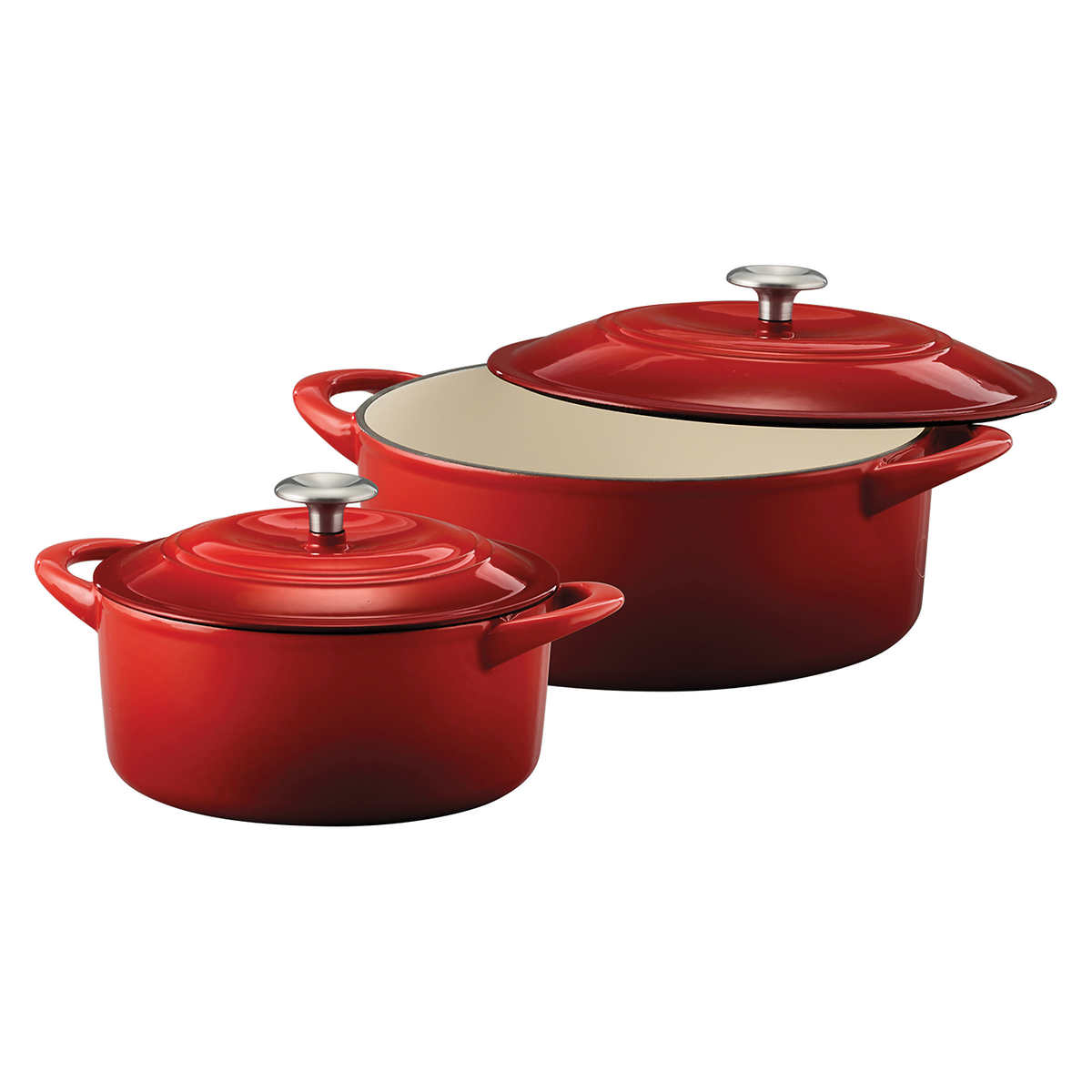 Tramontina Cast Iron Covered Casserole Set, 2-piece | Costco