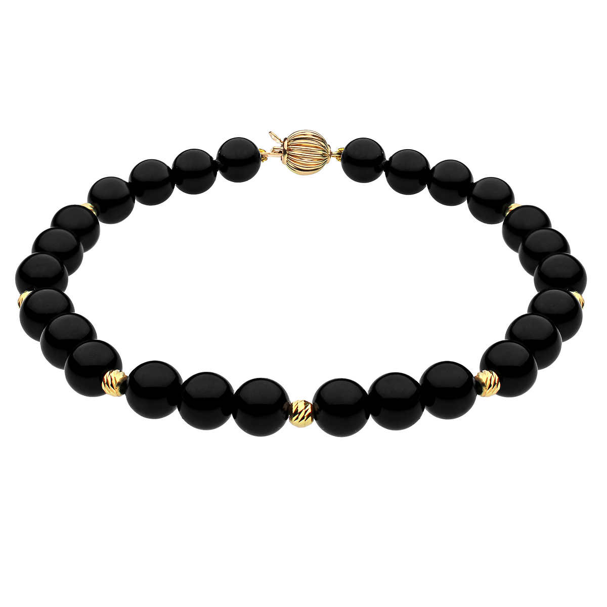 6 mm Black Onyx Bead Bracelet