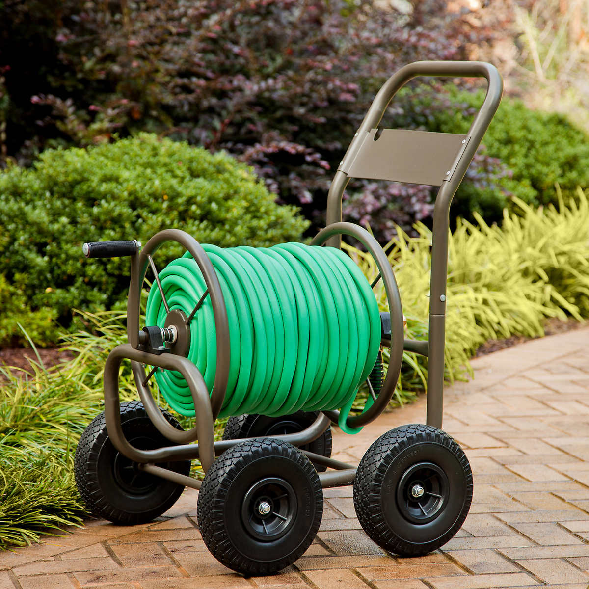 Sold At Auction: Garden Hose Reel Cart, Tires Need Fixed, 56% OFF