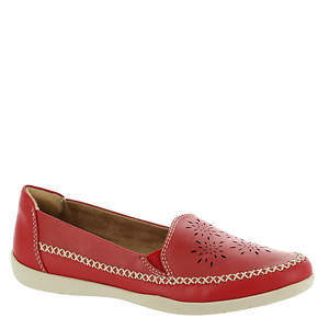 Earth Origins Fiona Leather Slip On Flats in Red