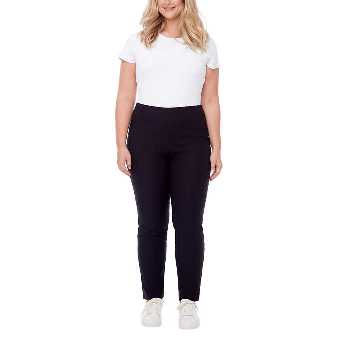 Wholesale Girl's School Uniform Super Stretch Skinny Pants in Black