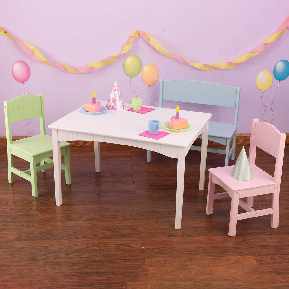 Kidkraft Nantucket Modern Table with Bench and 2 Chairs | Costco