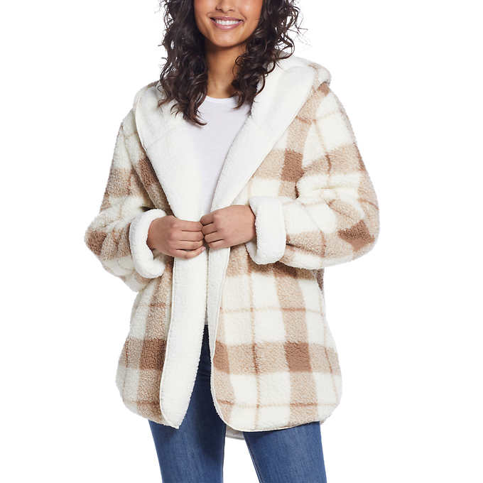 reversible sherpa cardigan