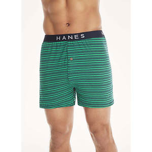 Hanes Men's Jersey Boxers 6-Pack, Soft Knit Boxers, Moisture
