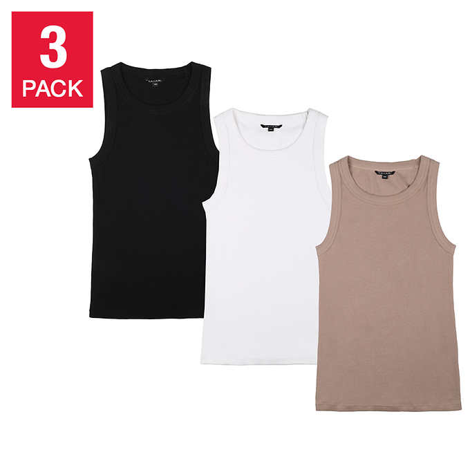 MiaBera Black and White Tank Tops for Women Plus Size Sleeveless Scoopneck  Top Loose-Fitting Tank Top Lightweight Breathable 3 Pack Black White Dark  Grey XL at  Women's Clothing store