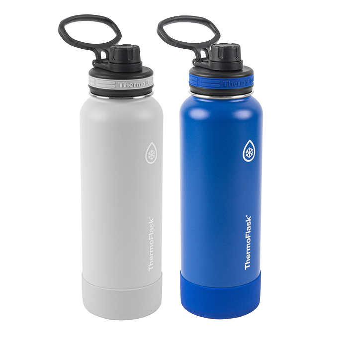ThermoFlask - Ensemble de 2 bouteilles de 1,2 L (40 oz) en acier