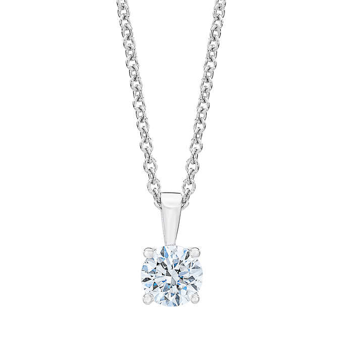 Round Brilliant Diamond Solitaire Pendant (0.50 ct) | Costco