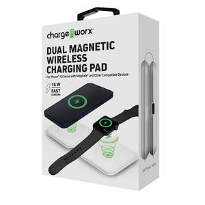 ChargeWorx Dual Magnetic Wireless Charging Pad Stoneberry