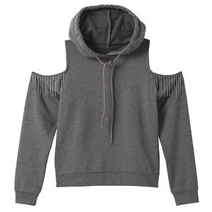 Cold shoulder hoodie online sweatshirt