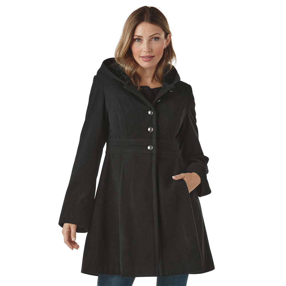 Fit and flare online peacoat